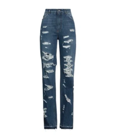 Dolce & Gabbana Straight-leg Jeans In Blue
