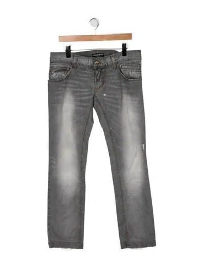 Pre-owned Dolce & Gabbana Straight-leg Jeans In Grey