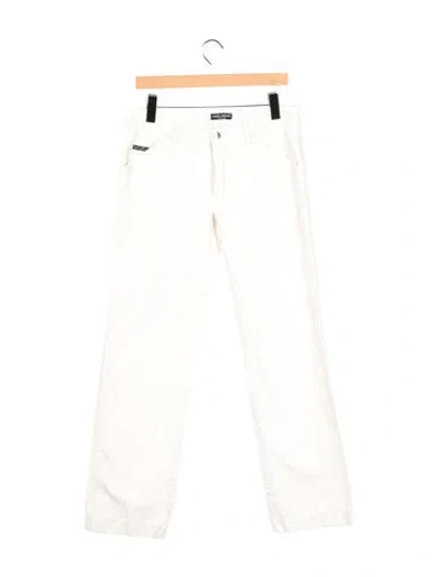 Pre-owned Dolce & Gabbana Straight-leg Jeans In Neutrals