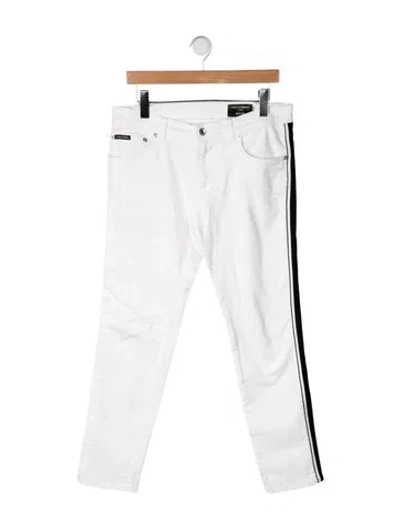 Pre-owned Dolce & Gabbana Straight-leg Jeans In Neutrals