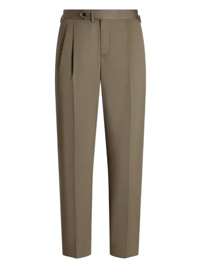 Dolce & Gabbana Straight-leg Pleated Trousers In Gray