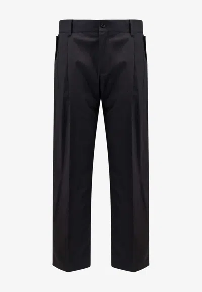 Dolce & Gabbana Straight-leg Tailored Pants In Black