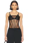Dolce & Gabbana Strapless Corset Top In Black