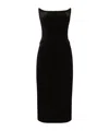 Dolce & Gabbana Velvet Calf-length Corset Dress In Black