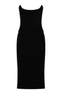 Dolce & Gabbana Velvet Calf-length Corset Dress In Black