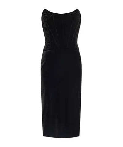 DOLCE & GABBANA DOLCE  GABBANA SLEEVELESS VELVET DRESS