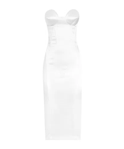Dolce & Gabbana Strapless Dress In White