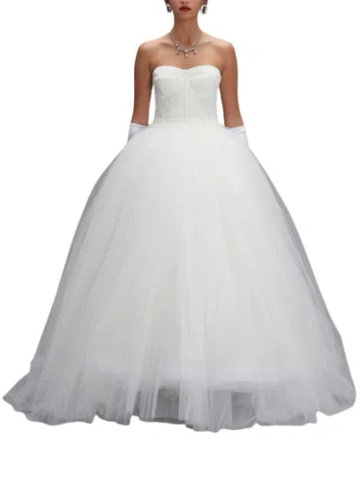 Dolce & Gabbana Off-shoulder Bridal Dress In White