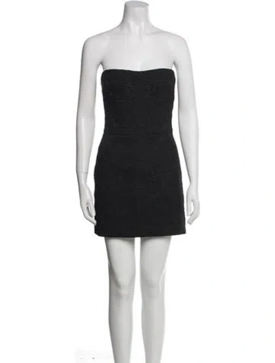 Pre-owned Dolce & Gabbana Strapless Mini Dress In Black