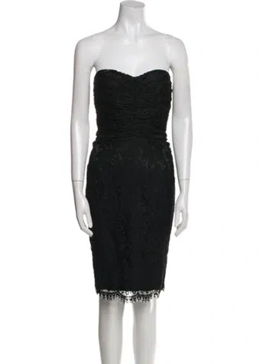 Pre-owned Dolce & Gabbana Strapless Mini Dress In Black