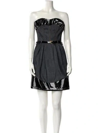 Pre-owned Dolce & Gabbana Strapless Mini Dress In Multi