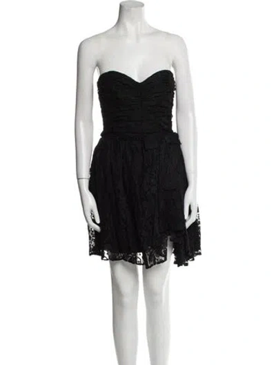 Pre-owned Dolce & Gabbana Strapless Mini Dress W/ Tags In Black