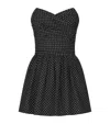 DOLCE & GABBANA STRAPLESS POLKA-DOT MINI DRESS