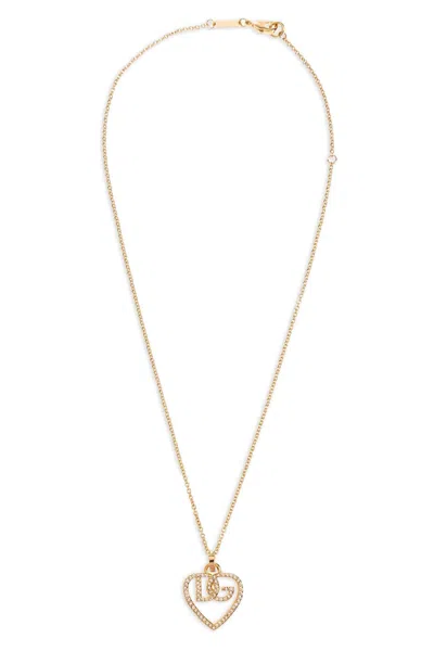 DOLCE & GABBANA STRASS LOGO NECKLACE