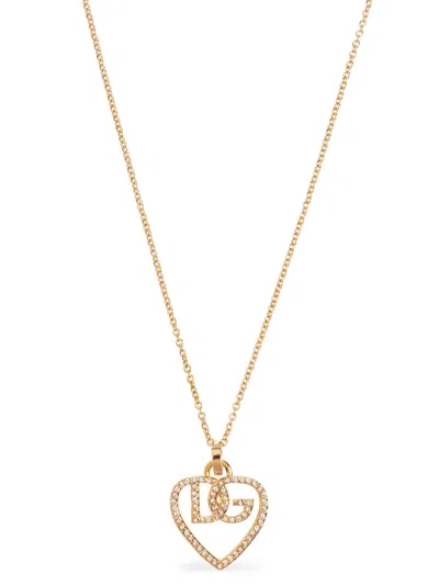DOLCE & GABBANA STRASS LOGO NECKLACE