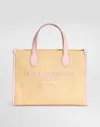 Dolce & Gabbana Straw Handbag With Dolce&gabbana Logo In Pink