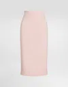 Dolce & Gabbana Stretch Cady Skirt In Pink