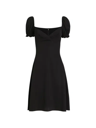 Dolce & Gabbana Stretch Charmeuse Dress In Black