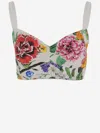 Dolce & Gabbana Corset Bralette Top With Print