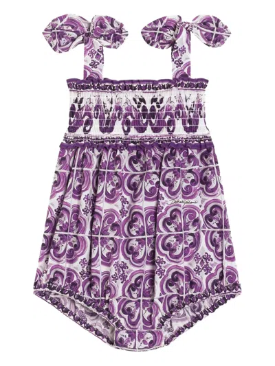 Dolce & Gabbana Babies' Stretch-cotton Body In Multi