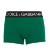 Dolce & Gabbana Logo-waistband Jersey Boxers In Green