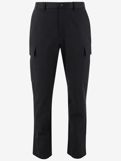 Dolce & Gabbana Stretch Cotton Cargo Pants In Nero