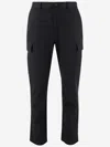 Dolce & Gabbana Stretch Cotton Cargo Pants In Nero