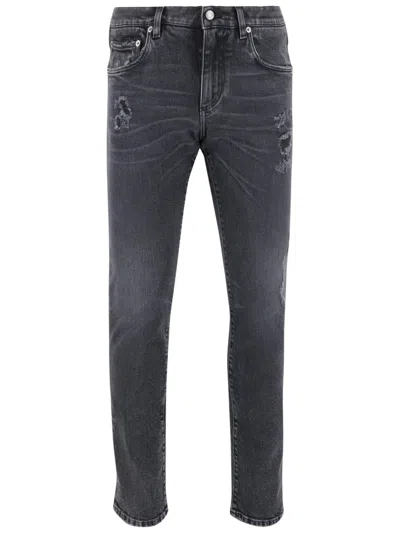 Dolce & Gabbana Stretch Cotton Denim Jeans In Black
