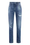 Dolce & Gabbana Stretch Cotton Jeans In Navy