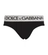 DOLCE & GABBANA STRETCH-COTTON LOGO BRIEFS