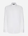 Dolce & Gabbana Slim Fit Long-sleeved Shirt In Stretch Cotton In Multicolor