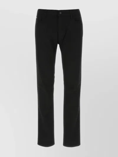 Dolce & Gabbana Stretch Cotton Pant Back Pockets In Black