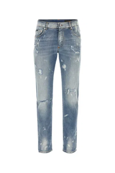 Dolce & Gabbana Stretch Denim Jeans In Blue