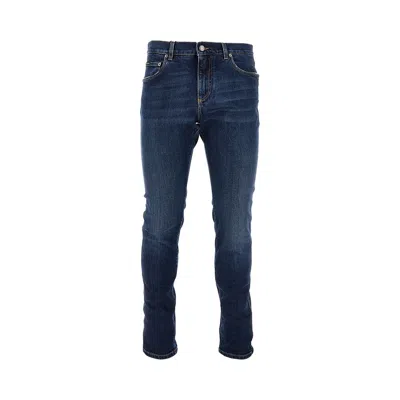 Dolce & Gabbana Stretch Denim Slim Fit Jeans In Blue