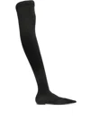 Dolce & Gabbana Pointed Toe Stretch Fabric Over-the-knee Boots