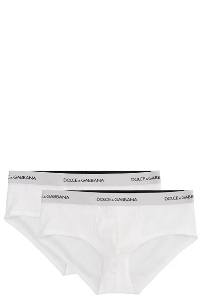 Dolce & Gabbana Stretch Jersey Regular-fit Brando Briefs 2-pack In White
