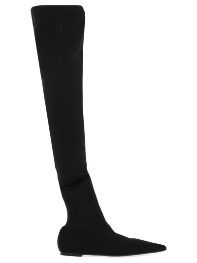 DOLCE & GABBANA DOLCE & GABBANA STRETCH JERSEY THIGH-HIGH BOOTS