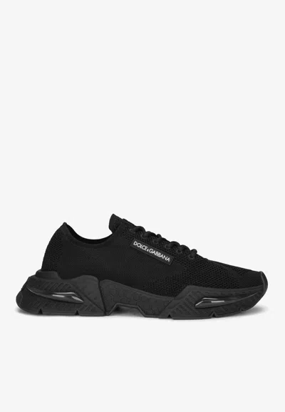 Dolce & Gabbana Stretch Knit Daymaster Sneaker In Black