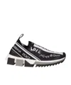 Dolce & Gabbana Black White Sorrento Low Top Sneakers Shoes In Black