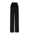 Dolce & Gabbana Flared-leg Lace Pants In Black