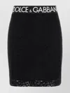 Dolce & Gabbana Stretch Lace Mini Skirt With Elastic Waistband