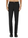 Dolce & Gabbana Men's Stretch Linen Tailored Pants In Black