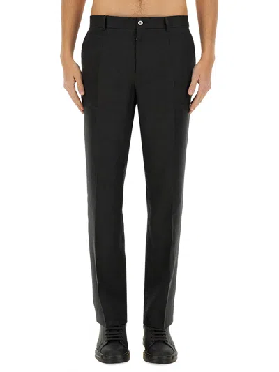 DOLCE & GABBANA STRETCH LINEN TAILORED PANTS