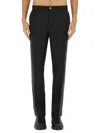 Dolce & Gabbana Men's Stretch Linen Tailored Pants In Black