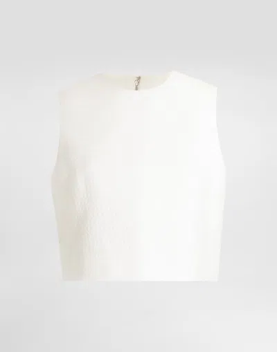 Dolce & Gabbana Dolce  Gabbana Stretch Mat Top In White