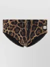 Dolce & Gabbana Drawstring Triangle Swimming Briefs In Brown