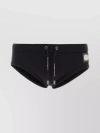 DOLCE & GABBANA STRETCH NYLON SWIMMING BRIEF WITH METALLIC ACCENTS