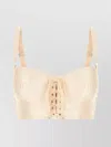 Dolce & Gabbana Stretch Polyester Blend Top With Underwire Cups In Neutral