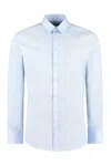 Dolce & Gabbana Men's Stretch Poplin Shirt In Blue