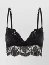 Dolce & Gabbana Stretch Satin Bra Lace Detailing
